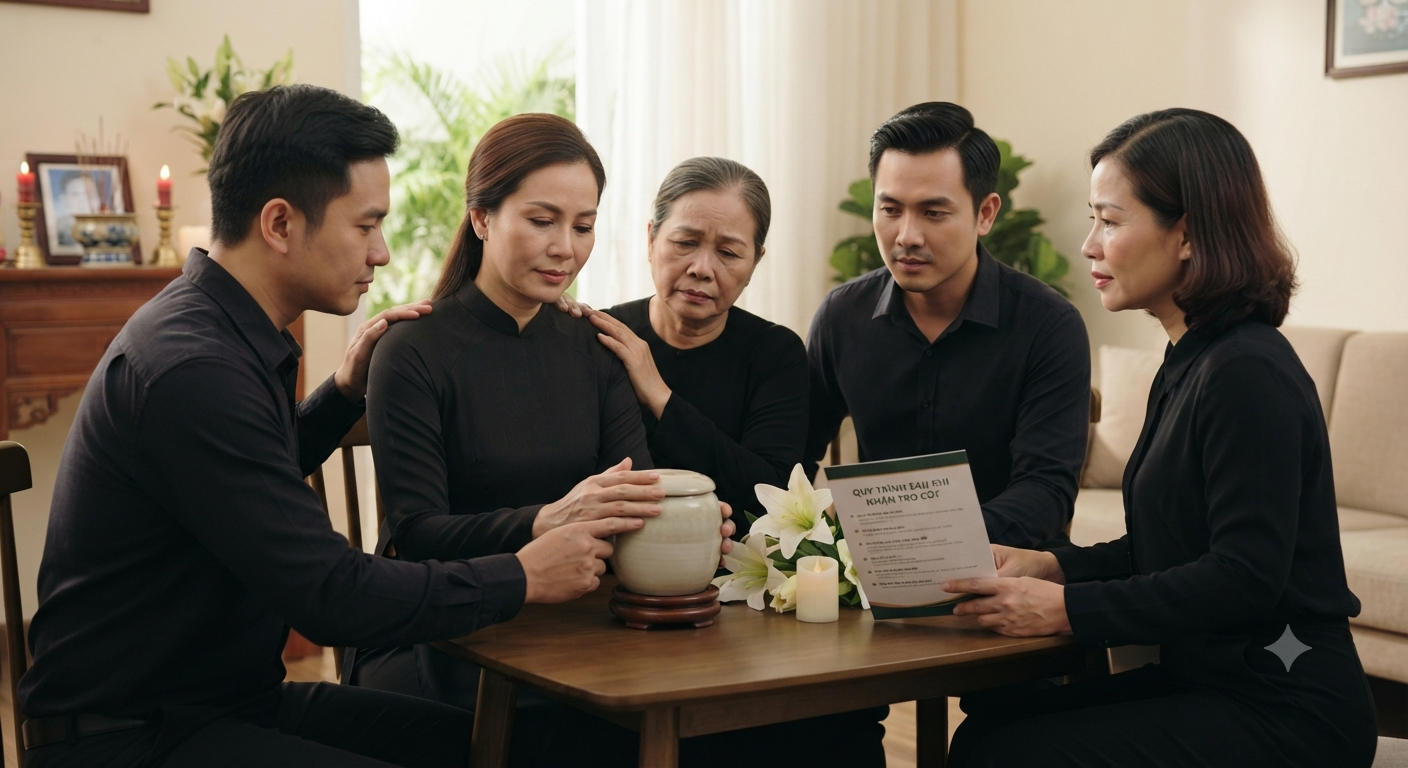 Những điều gia đình cần lưu ý sau khi nhận tro cốt